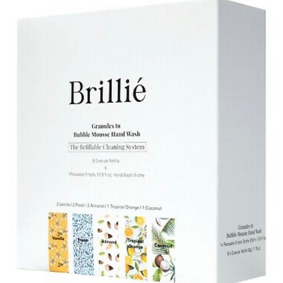 Brillie’ 8 Pack Granules to Bubble Hand Wash Sustainable Fresh Fragrances NIB - Picture 2 of 5